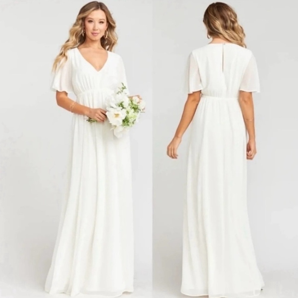 NWT Show Me Your Mumu Emily Empire Maxi Dress in Wedding Cake size L